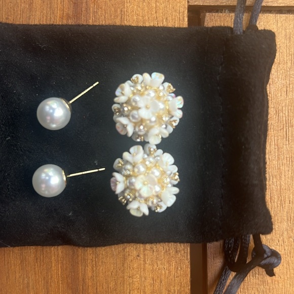 Pearl with zircon diamonds - Picture 3 of 3